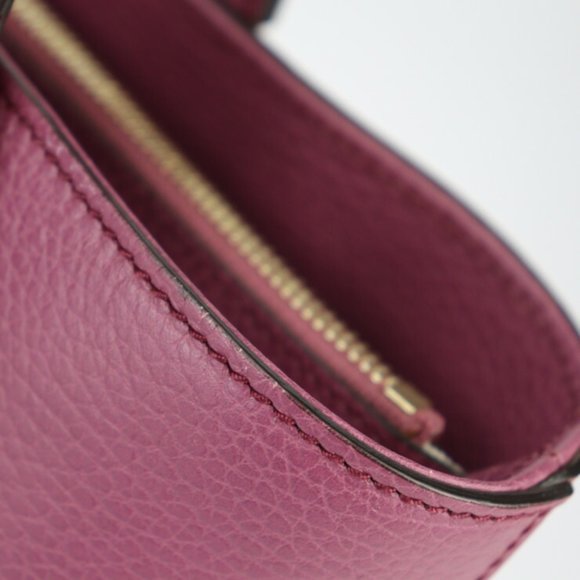 GUCCI Interlocking G Tote Bag Leather Purple Shoulder - Picture 7 of 9